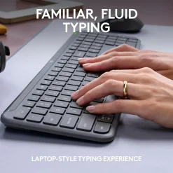 Logitech Signature Slim MK955 Wireless Keyboard and Mouse Combo, Graphite (920-012427)