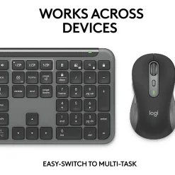 Logitech Signature Slim MK955 Wireless Keyboard and Mouse Combo, Graphite (920-012427)
