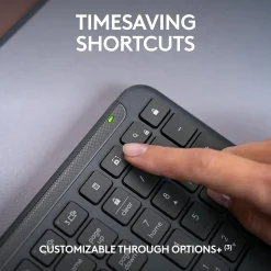 Logitech Signature Slim MK955 Wireless Keyboard and Mouse Combo, Graphite (920-012427)