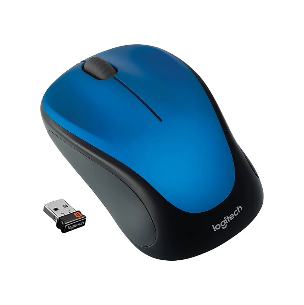 Logitech Wireless Optical Mouse, Steel Blue (910-002901)