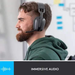 Logitech Zone Vibe 100 Wireless Noise Canceling Bluetooth Headset, Graphite (981-001256)