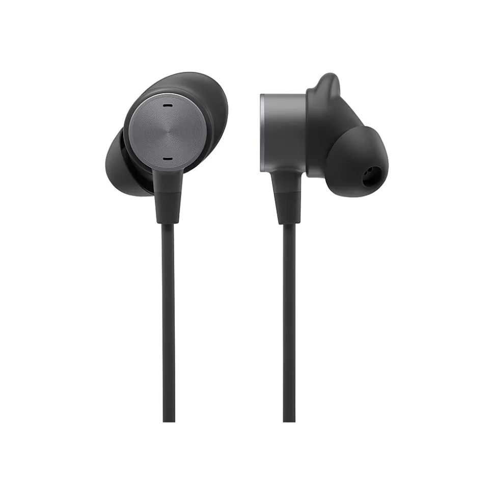 Logitech Zone Wired Earbuds Stereo Headset, Black (981-001008)