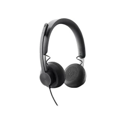 Logitech Zone Wired Noise Canceling Stereo Computer Headset, Over-the-Head, Graphite (981-000876)