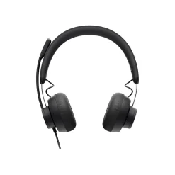 Logitech Zone Wired Noise Cancelling Stereo Computer Headset, Over-the-Head, Graphite (981-000871)