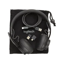 Logitech Zone Wireless Bluetooth Headset For Microsoft Teams Noise Canceling Stereo, Over-the-Head, Black (981000853)