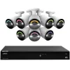 Lorex Fusion 4K 8.0-MP 16-Camera-Capable 4-TB NVR System with 8 IP Smart-Deterrence Bullet Cameras, White (N864A64B-8AB8)
