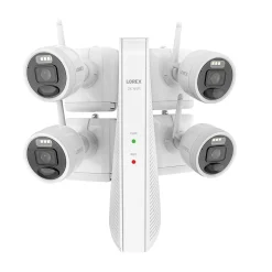 Lorex 2K 4.0-MP 8-Camera-Capable 32-GB NVR System with 4 Outdoor Wi-Fi Battery Security Cameras, White (L4248D-4AA4-E)