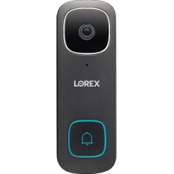 Lorex 2K QHD Wired Smart Video Doorbell, Black (LORB451AJDBE)