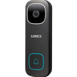 Lorex 2K QHD Wired Smart Video Doorbell, Black (LORB451AJDBE)