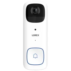 Lorex Wi-Fi 2K Wired/Wireless Smart Video Doorbell, White (B463AJD-E)