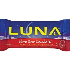 LUNA Nutz Over Chocolate Gluten Free Chocolate Nuts Granola Bar, 1.69 oz., 15 Bars/Box (CCC30310)