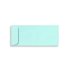 LUX 4 1/8" x 9 1/2" #10 80lbs. Open End Envelopes, Seafoam Blue, 50/Pack