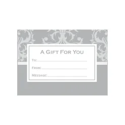 LUX 2 11/16" x 3 11/16" 70lbs. #17 Mini Envelopes W/Glue, Silver Damask, 50/Pack