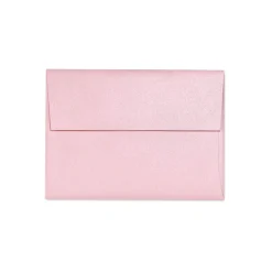 LUX 5 3/4" x 8 3/4" 80lbs. A9 Invitation Envelopes W/Glue, Rose Quartz Metallic Pink, 50/Pack