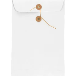 LUX 6" x 9" Button & String Envelopes, 250/Box, 28lb. White (69BS-28W-250)