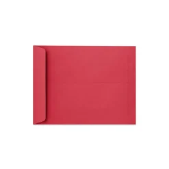 LUX 10" x 13" 60lbs. Open End Envelopes, Holiday Red, 50/Pack
