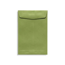 LUX 9" x 12" 70lbs. Open End Envelopes, Avocado Green, 50/Pack