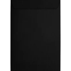 LUX 6 x 9 Open End Envelopes, 50/Box, Black Linen (1644-BLI-50)