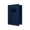 LUX 9 x 12 Presentation Folders, Two Pocket w/ Front Cover Window, Dark Blue Linen, 250/Pack (SF102DDBLU10025)