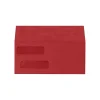 Lux Double Window Invoice Envelopes, Ruby Red, 4-1/8 x 9-1/8", 50/Pack