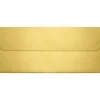 LUX 80lbs. 4 1/8" x 9 1/2" #10 Square Flap Envelopes, Gold Metallic, 500/BX