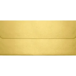 LUX 80lbs. 4 1/8" x 9 1/2" #10 Square Flap Envelopes, Gold Metallic, 500/BX