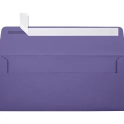 LUX 80lbs. 4 1/8" x 9 1/2" #10 Square Flap Envelopes, Wisteria Purple, 250/BX