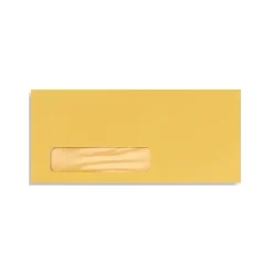 LUX Moistenable Glue #10 Window Envelope, 4 1/2" x 9 1/2", Goldenrod yellow, 50/Pack (27418-50)