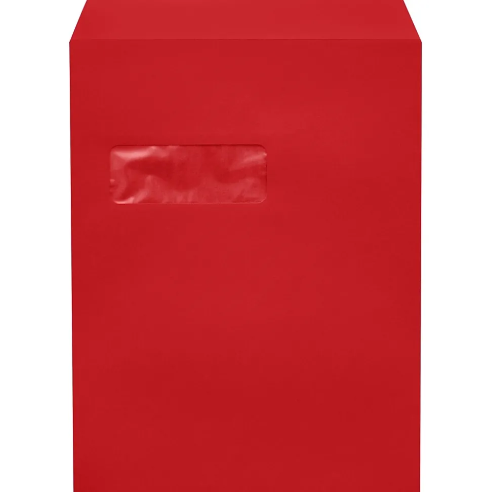 LUX Open End Window Envelopes 9" x 12", Ruby Red, 500/Box (LUX-1590-18-500)