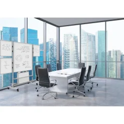 Luxor Collaboration Station Mobile Whiteboard, Aluminum (COLLAB-STATION)