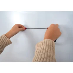 Luxor Dry-Erase Mobile Combination Ghost Grid/Whiteboard, Aluminum Frame, 36