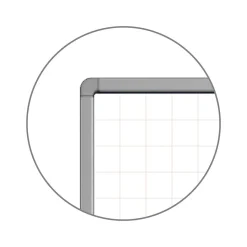 Luxor Dry-Erase Mobile Combination Ghost Grid/Whiteboard, Aluminum Frame, 40" x 72" (MB7240LB)