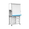 Luxor Dry-Erase Mobile Modular Teacher Whiteboard with Storage, Steel Frame, 36" x 32" (MBSRWSTN)