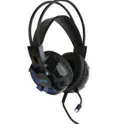 LVLUP Deluxe Light-Up Over-Ear Gaming Headphones with Microphone, Black (LU732)
