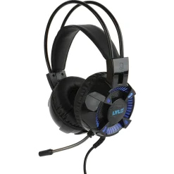 LVLUP Deluxe Light-Up Over-Ear Gaming Headphones with Microphone, Black (LU732)
