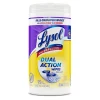 Lysol Dual Action Disinfecting Wipes, Citrus, 75 Wipes/Pack (1920081700)