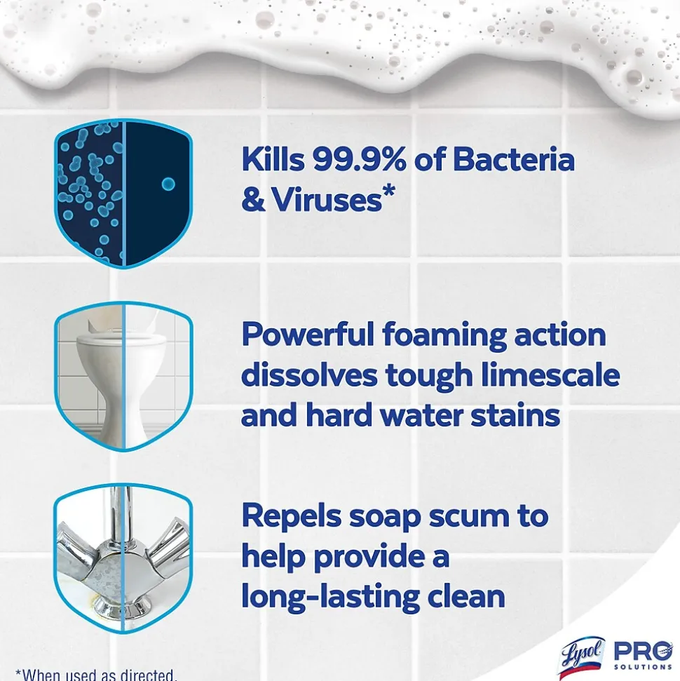 Lysol PRO Disinfectant Power Bathroom Foamer, Atlantic Fresh Scent, 32 oz. (36241-04685)