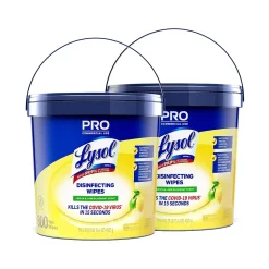 Lysol Pro Disinfecting Wipes, Lemon & Lime Blossom Scent, 800 Wipes/Canister, 2 Canisters/Carton (19200-99856CT)