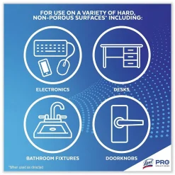 Lysol Pro Disinfecting Wipes, Lemon & Lime Blossom Scent, 800 Wipes/Canister, 2 Canisters/Carton (19200-99856CT)
