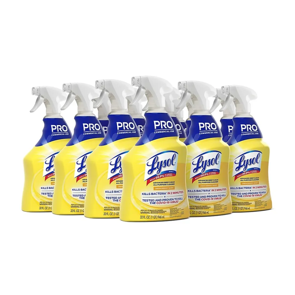 Lysol Professional Advanced Deep Clean All Purpose Cleaner, Lemon Breeze Scent, 32 oz. (1920000351)