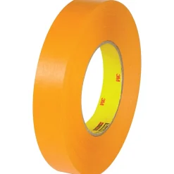 3M 2525 Flatback Tape, 9.5 Mil, 1" x 60 yds., Orange, 6/Case (T94525256PK)
