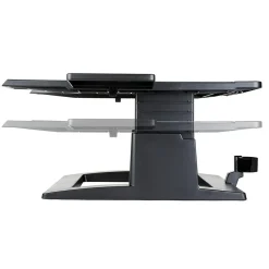 3M Adjustable Laptop Stand, Black, 2 in. of Height Adjustment, Compatible with Docking Stations (LX500)