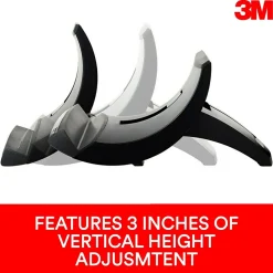 3M Adjustable Laptop Stand, Black, 3 in. Vertical Height Adjustment, Non-Skid Base (LX550)