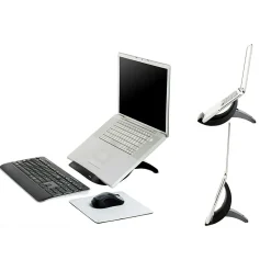 3M Adjustable Laptop Stand, Black, 3 in. Vertical Height Adjustment, Non-Skid Base (LX550)