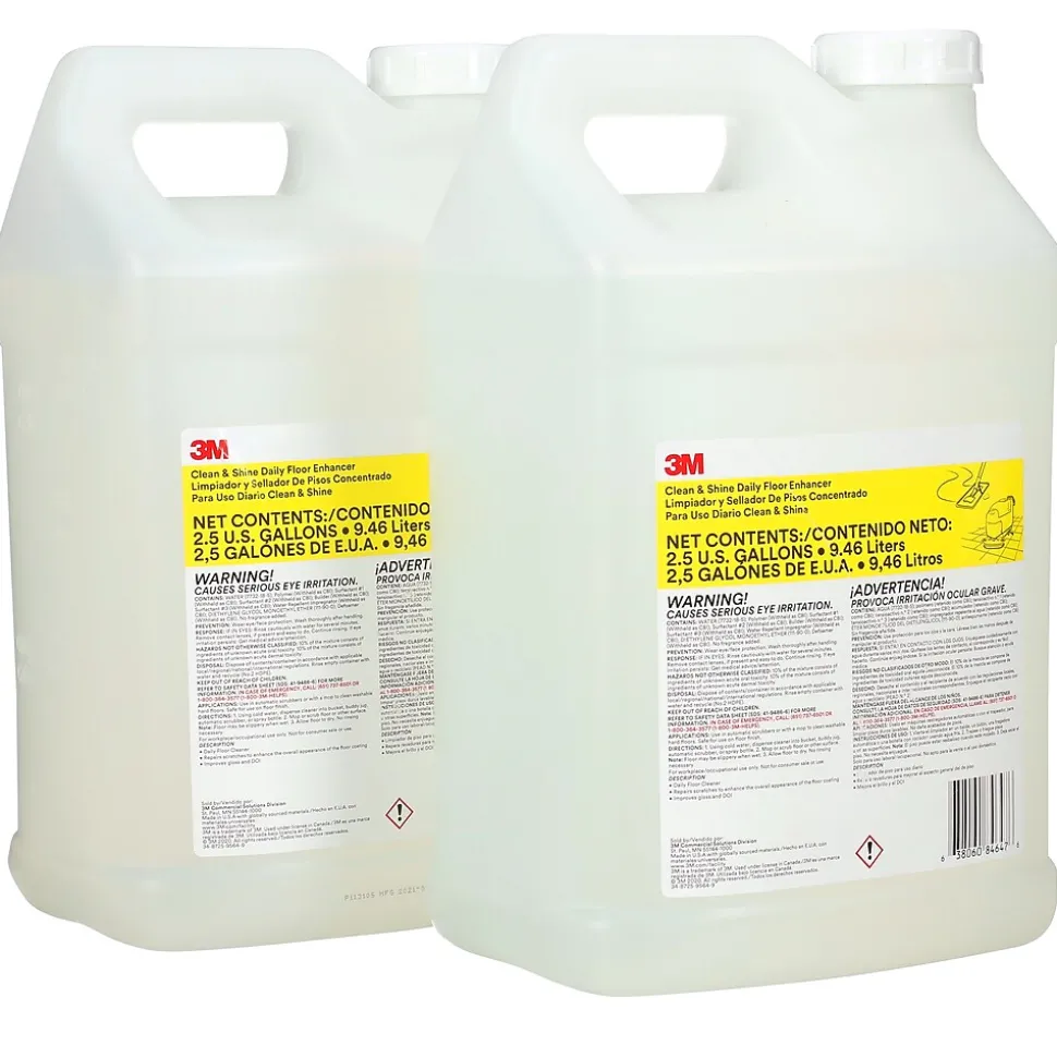 3M Clean & Shine Daily Floor Enhancer Concentrate 35A, 0.5 gal, 4/Carton