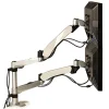 3M™ Dual Monitor Arm, Grab Monitor to Adjust Height, Tilt, Swivel, Rotate, Holds Monitors Up to 20 lbs. and ≤27" (MA265S)