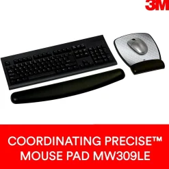 3M Gel Non-Skid Wrist Rest for Keyboards, Black (WR309LE)