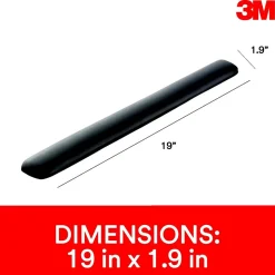 3M Gel Wrist Rest for Keyboards, Black, Soothing Gel Technology for Comfort and Support (WR85B)