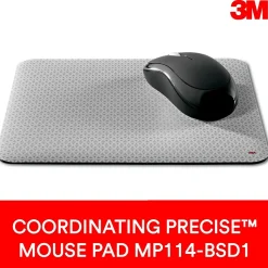 3M Gel Wrist Rest for Mouse, Black, Easy to Clean Cover, Anti-microbial Product Protection (WR305LE)