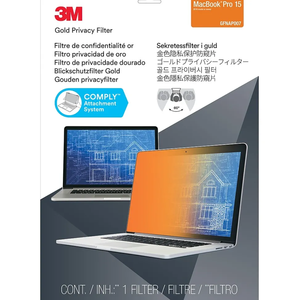 3M™ Gold Privacy Filter for Apple® MacBook Pro® 15” (2016 model or newer) (GFNAP007)